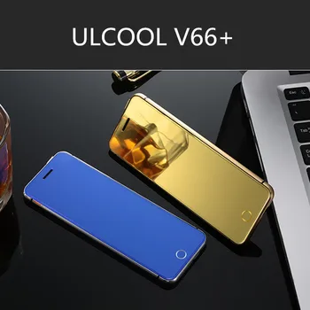 Originalus ULCOOL V6 V66 V66 Prabanga Telefonas Super Mini Plono Kortelės telefono su MP3, Bluetooth Dulkėms atsparus smūgiams Mobiliojo ryšio