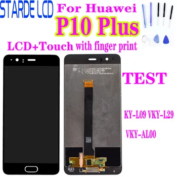 Originalą Huawei P10 Plius LCD Ekranas Jutiklinis Ekranas skaitmeninis keitiklis Asamblėjos VKY-L09 VKY-29 VKY-AL00 P10 Plius LCD su pirštų Atspaudų