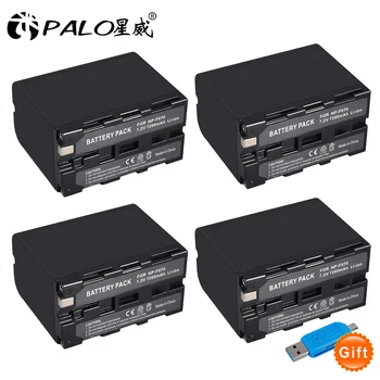 PALO 7.2 V 7200mAh NP-F960 NP-F970 NP F960 F970 F950 Baterija Sony PLM-100 CCD-TRV35 MVC-FD91 MC1500C L10 / USB Dual įkroviklis