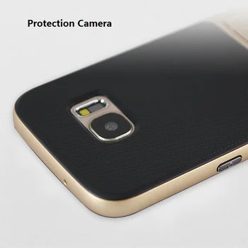 Paslėpti Laikiklis Telefono dėklas Samsung Galaxy S7 Minkštos TPU+PC Pledas Su Stovu Telefono Case Cover For Samsung Galaxy S7 Atrama