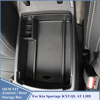 Porankiai Laikymo Dėžutė Kia Sportage KX5 QL NE LHD 2016 - 2020 Konsolė Organzier Sukrovimas Valymas Saugojimo Laikiklis Dėklas