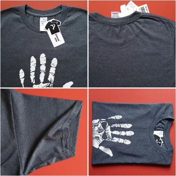Ranka Kaukolė Spausdinti Marškinėlius Apokalipsės Undead Renegade Handprint Marškinėlius 2018 Naują Atsitiktinis Užsakymą Aukštos Kokybės Vyrų T-shirt 17 spalvas
