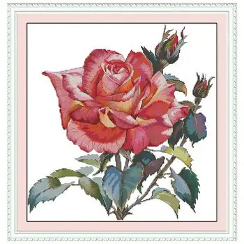 Rose tapybos skaičiuojami 11CT 14CT gėlių Kryželiu Rinkinys Didmeninė Kinijos 