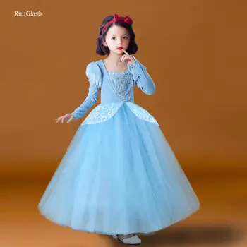 Ruifglab Helovinas princesė pelenė mergina dress Kūdikių Nėrinių Akių Gimtadienio Išgalvotas Vaikai Kostiumas Vaikams, Vaikų drabužiai