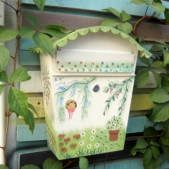 Sielovados dažytos, pašto dėžutės kūrybos su užrakto pašto dėžutės pašto dėžutė vandeniui pasiūlymų dėžutės Sienos Montuojamas namų Puošybai Post Box
