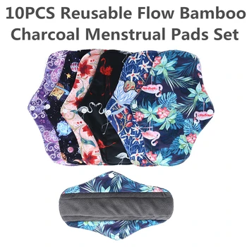 [simfamily]10VNT bambuko anglis Higieninių Įklotų Reguliariai Srauto įklotai Daugkartiniai Sveikatos Menstruacijų Audinys Pagalvėlės
