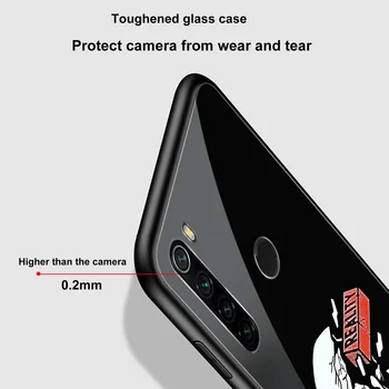 Skeletas Kaukolės Telefoną Atveju Xiaomi Redmi Pastaba 9 8 7 8A 7A 8T 6 Pro Mi Pastaba 10 9 9T 10T 8 Pro SE F1 Poco X3 Stiklo Atvejais Dangtis