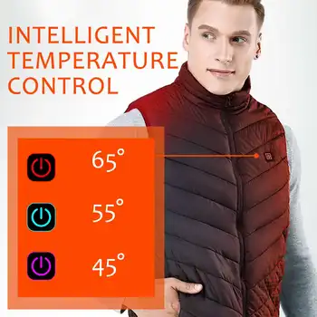 Smart Atšilimo Šildomos Apatinius Skalbti Rudens-Žiemos Vyrų USB Elektros Protingas Taktinis Šildymo Liemenė Medžioklės Kempingas, Žygiai