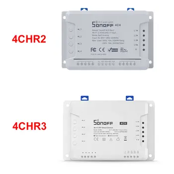Sonoff 4CH R2 4 Gauja Wifi Šviesos Smart Switch, 4 Kanalų Elektroninis Jungiklis 