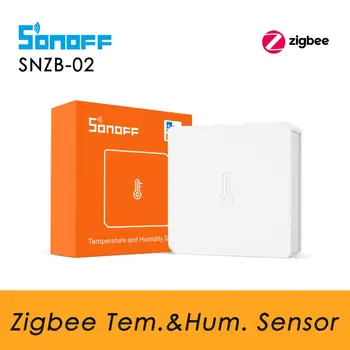 SONOFF SNZB 02 Zigbee Temperatūros ir Humidify Jutiklis Monitorius, Dirbti su SONOFF Zigbee Tiltas, Realaus laiko Duomenų apie eWeLink App