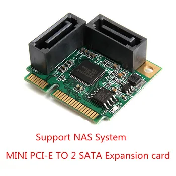 SP Mini PCI-Express 2 Uostai SATA 3.0 Vieno Lusto Plėtimosi Kortelės Adapteris Mini PCIe dual SATA pridėti kortelės