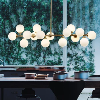 Stiklo Kamuolys Liustra Apšvietimo gyvenamojo kambario, Miegamojo, Valgomojo stalas, stiklo kamuolys liustra Šiaurės Dizaineris Liustra Apšvietimo