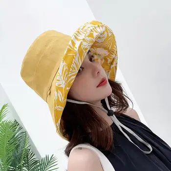 SUOGRY Moterims Saulės Skrybėlę Dizaino dvipusis Kibiro Kepurę Klevo Lapai Kibirą Skrybėlės Žvejys Vasaros Paplūdimio Laisvalaikio Panamos Skrybėlės