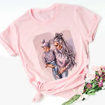 Super Mama, T-marškinėliai Moterims 2020 naujas vasaros Motinos Meilės Print T shirt Tees Femme harajuku 