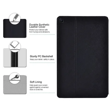 Tablet Case for Samsung Galaxy Tab S6 Lite P610/P615 10.4 Colių Apversti Tabletę, Padengti Oda Stovėti Korpuso Dangtelis + Nemokamas Stylus