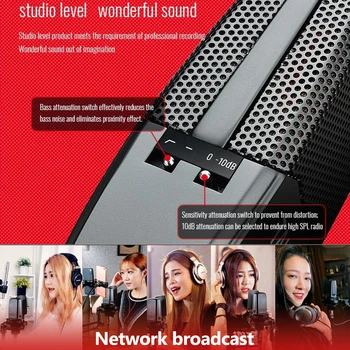 TAKSTAR TAK55 Įrašymas Mikrofonas 3 Pikapas Modelius Profesionali įranga Live Transliacijos Studija Vokalo Įrašymo Priemonė