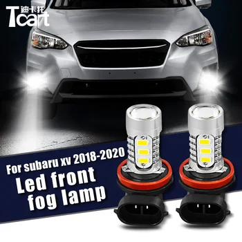 Tcart Automobilio LED Priekiniai Rūko žibintų Lemputės Subaru XV crosstrek 2018 2019 2020 H11 Auto Led Važiavimo Žibintai