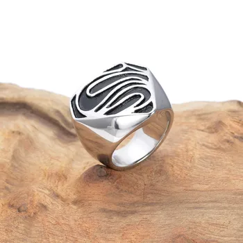 Titano plieno žiedas mados asmenybės atkurti senovės būdų, kaip punk roko žiedai, vyriški žiedas