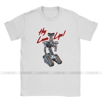 Trumpojo Jungimo T-Shirt Vyrai Johnny 5 80's Retro Robotas Filmai Nuostabus Medvilnės Tees O Kaklo trumpomis Rankovėmis sportinius Marškinėlius, Dovanų Idėjos Drabužiai