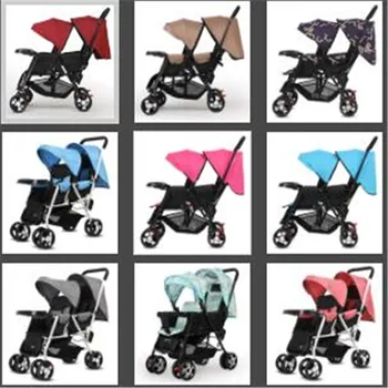 Twin vežimėliai Nešiojamas Sulankstomas Dvynių kūdikių vežimėliai kūdikių vežimėliai antra artefaktus