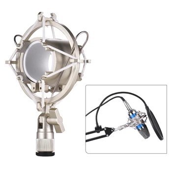 Univerdal Kondensatoriaus Mikrofonas, Mic Shock Mount Turėtojas Laikiklis Plastikinis Anti-vibration On-line Transliavimo Studija