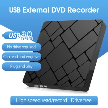 USB 3.0 Plonas Išorinis Optinis įrenginys TypeC USB High Speed Rašytojas Ratai Degiklis Reader Žaidėjas Optiniai Diskai Nešiojamas DVD Atveju
