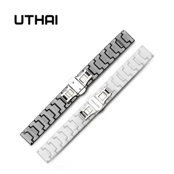 UTHAI C01 Keramikos 20mm dirželis žiūrėti 22mm žiūrėti juosta aukštos kokybės Watchbands