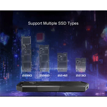 Už ASUS ROG STRIX ARION M. 2 NVMe Nešiojamas Išorinis SSD Talpyklos Tipas-C USB 3.2 SSD Kietąjį Diską Langelį ASUS ROG Priedai
