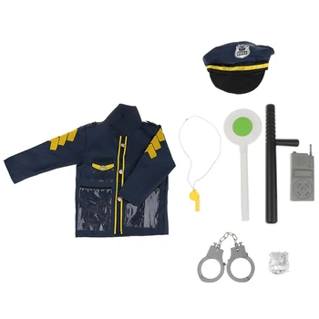 Vaikas Policijos Vaidmuo Žaislas Pareigūnas Policininkas Kostiumas Vienodas Skrybėlę Kostiumas & Antrankiai
