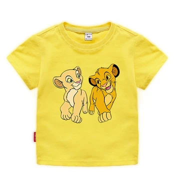 Vasaros 2020 Vaikus, Drabužiai, marškinėliai Mielas Karalius Liūtas marškinėliai Tee Berniukams, Mergaitėms trumpomis Rankovėmis Marškinėliai Tee Viršūnes Bamblys