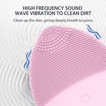 Veido Valymo Šepečių Veido Valymo Šepečių Elektros Veido Massager Silikono Brush Cleaner Sonic Vibracijos Gilus Porų Valymas