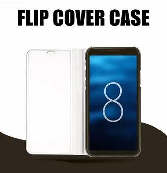 Veidrodis smart Apversti Telefono dėklas, Skirtas Samsung Note 3 4 5 8 9 Flip phone Cover For Samsung C10 M30 M20 M10 Oda Nugaros Atveju Coque