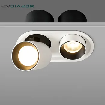 Viengubo ir Dvigubo Galva, LED Downlight 7W 10W 20W 24W Įleidžiamas LED Spot Apšvietimas, Miegamojo, Virtuvės Patalpų tampus led lubų šviestuvas