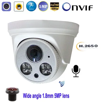 Visą 5MP HD 1080P Wi-fi, Belaidžių IP kamerų P2P Onvif 1,8 mm Kupolas Patalpų Stebėjimo kamerų Su SD/TF Kortelės Lizdas CamHi Keye Saugumo