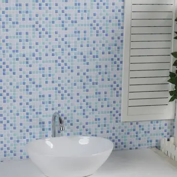 Vonios kambario sienų lipdukai PVC mozaikos tapetai, virtuvė vandeniui plytelių lipdukų plastiko lipni vinilo sienos dokumentų namų dekoro