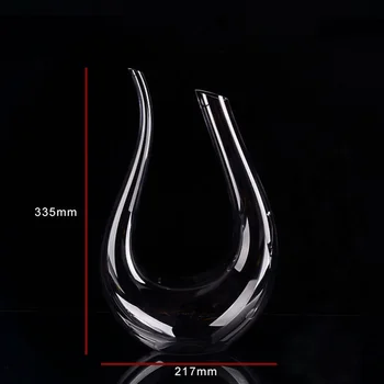 Vyno Decanter U Formos Švino-Nemokamai Premium Krištolo ir Stiklo Vyno Grafinas Crystal Clear Decanter B Klasės (1300-1500ML)