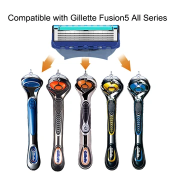 Vyrai Skustuvų Peiliukų Skutimosi Kasetės Keičiamos Geležtės Tinka Gillette Fusion 5 Nerūdijančio Plieno Skustuvo Ašmenimis Vadovai