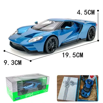 Welly 1:24 Ford GT automobilių lieti automobilio modelis, modeliavimas, automobilių apdailos surinkimo dovana žaislas liejimo modelis berniukas žaislas