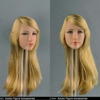 ZY5035B 1 /6 aukso ilgi plaukai Europos ir Amerikos moterų galvos drožyba (granulių pasakų specialusis leidimas)