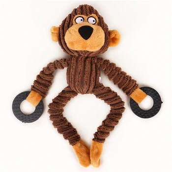 Šunų Žaislai Monkey Bull Lokys Vilnos Girgždėti Žaislas Linksmas Interaktyvus Pliušinis Katė Žaislas Augintiniui Kramtomoji Mokymo Žaislai