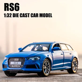 1:32 Audi RS6 Automobilio Modelį su spaudimu Išgauto Lydinio Berniukams, Žaislų Automobiliai, VISUREIGIS Superautomobilį Kolekcionuojamų Vaikams Automobilių Nemokamas Pristatymas