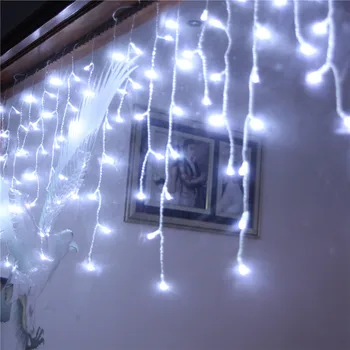 1,5 M LED Užuolaidų Varveklis Pasakų Styginių Šviesos Lauko Kalėdų Vestuves Langą LED Girlianda 