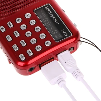 1 VNT Mini LCD Skaitmeninis Garso FM Radijas, Garsiakalbis, USB, Micro SD TF Kortele, MP3 Muzikos Grotuvas