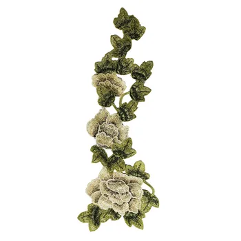 10piece 3D Rožių Gėlių Siuvinėjimo Nėrinių Aplikacijos Pleistrai, Nėrinių Audinys Scrapbooking Nėrinių Motyvas Venise Drabužių Siuvimo Amato T2085