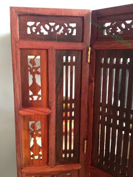 14.75 colių Išskirtinį Ranka raižyti Kinijos Boxwood & Skulptūra Lankstymo Ekrano Namų puošybai stalo dekoratyviniai amatų