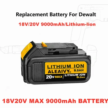 18V 9.0 Ah MAX XR Baterijos Energijos Įrankis Pakeisti DeWalt DCB184 DCB181 DCB182 DCB200 20V 5A 18Volt 18 V Baterija su Krovikliu