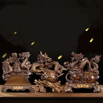 1pcs Zodiako Dragon Apdailos Pasisekė Feng Shui Kinijos Drakonas 