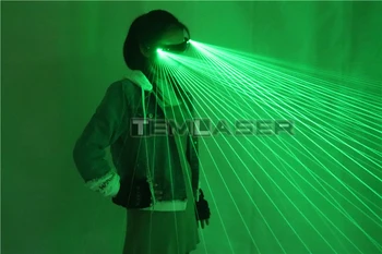 2 in 1 Multi-line Žalia LED Lazeriniai Akiniai Šviesos Šokių Etapas Rodo, DJ Klubas Šalies Taurės Multi Spinduliai, LED šviesos Kostiumai