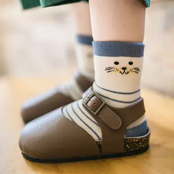 2019new medvilnės kojinės vaikams, privatus 3D Kiaulių modelio stiliaus animaciją dryžuotos kojinės naujagimiui kojinės Mados patten kojinių