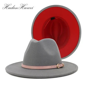 2020 Naujas Moterys Vyrai Kratinys Fedora Skrybėlės Vilnos Fedoras Panama Fetrinė Skrybėlė, Žiemą Bažnyčioje Džiazo Kepurės Kepurės